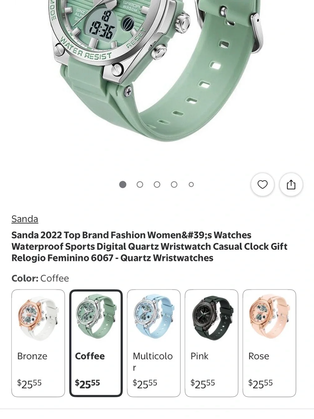 Sanda Sport Watch - Water Resistant Digital Analog